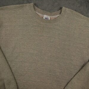 BVD Sweatshirt Mens XL Beige Vintage Made in USA Crewneck Pullover Plain Solid